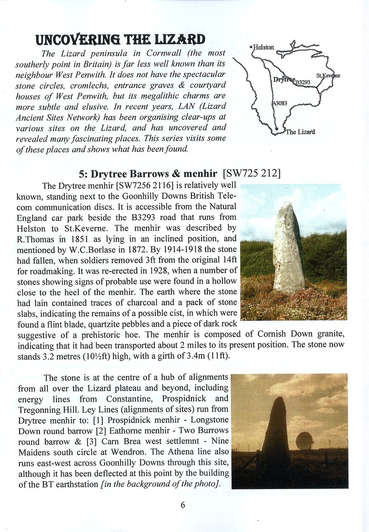 Drytree barrows and menhir