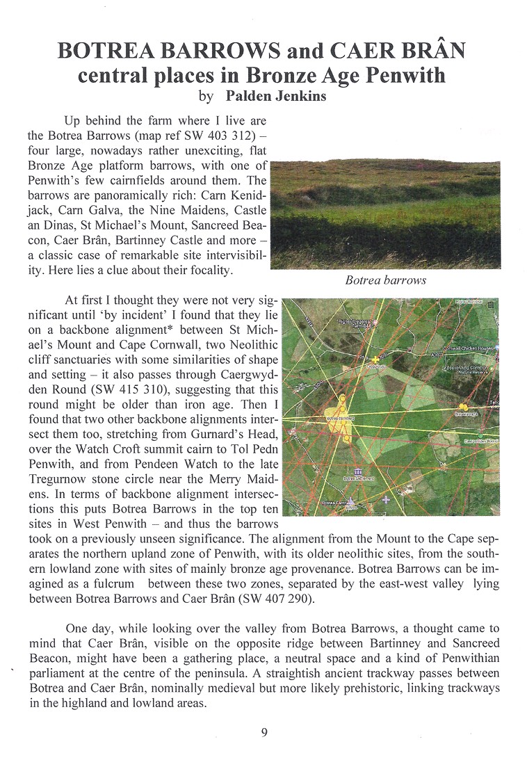 Botrea Barrows and Caer Bran