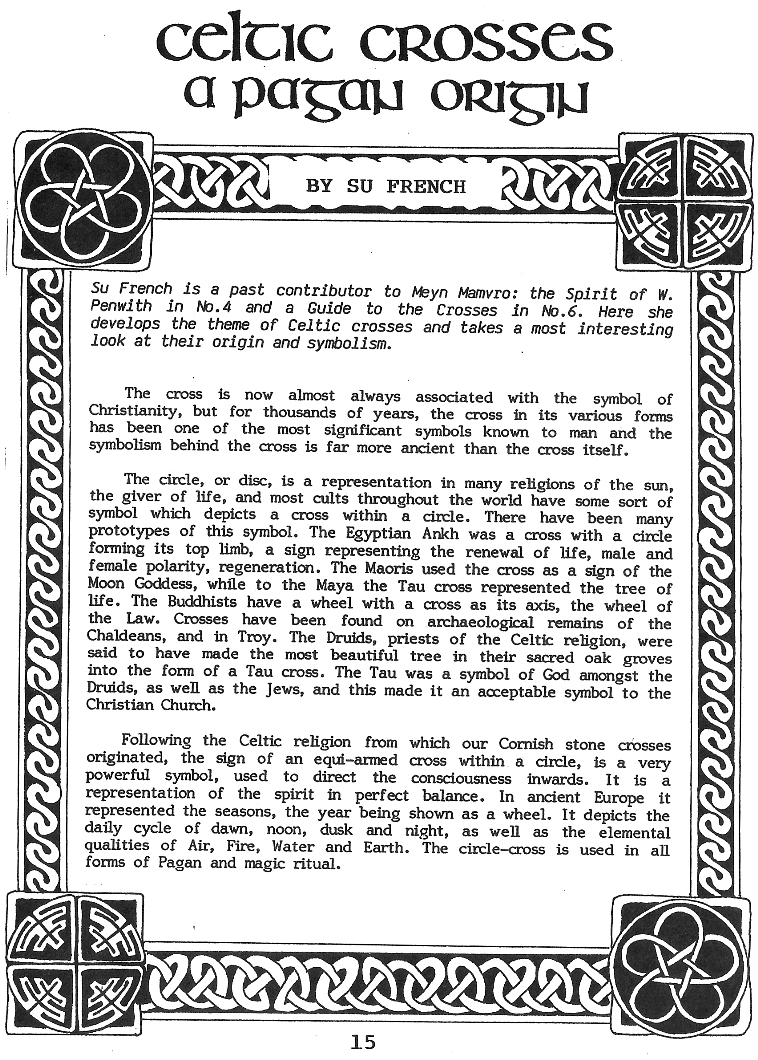 Celtic crosses of pagan origin